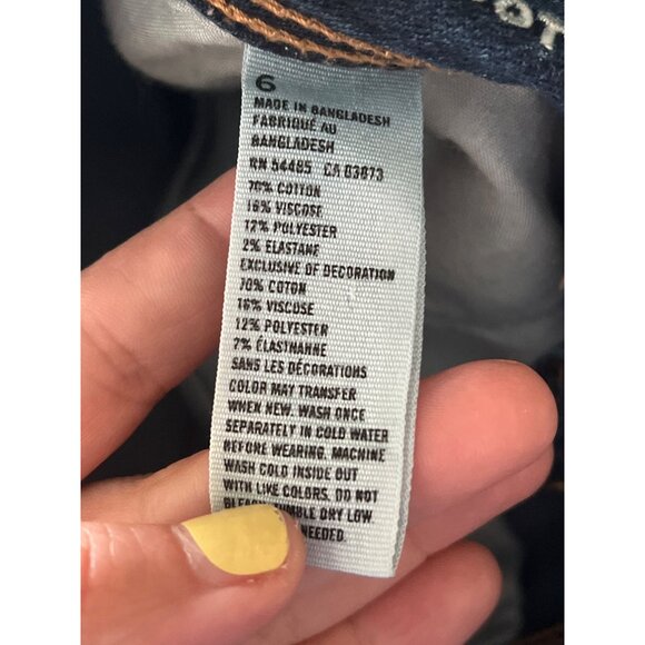 American Eagle Outfitters Kick Boot Jeans Size 6 Blue Denim Cowgirl Western Rode - Picture 12 of 13